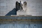 A view of the Federal Reserve building.