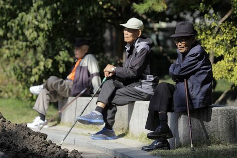 Pensioners in South Korea