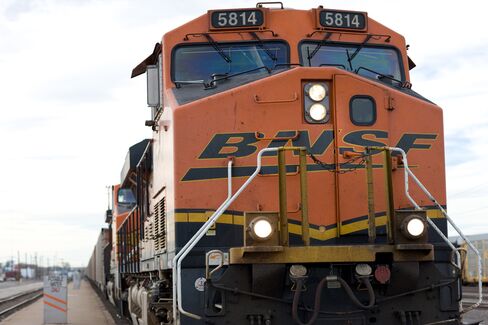 A BNSF Railway Train Stops in La Junta