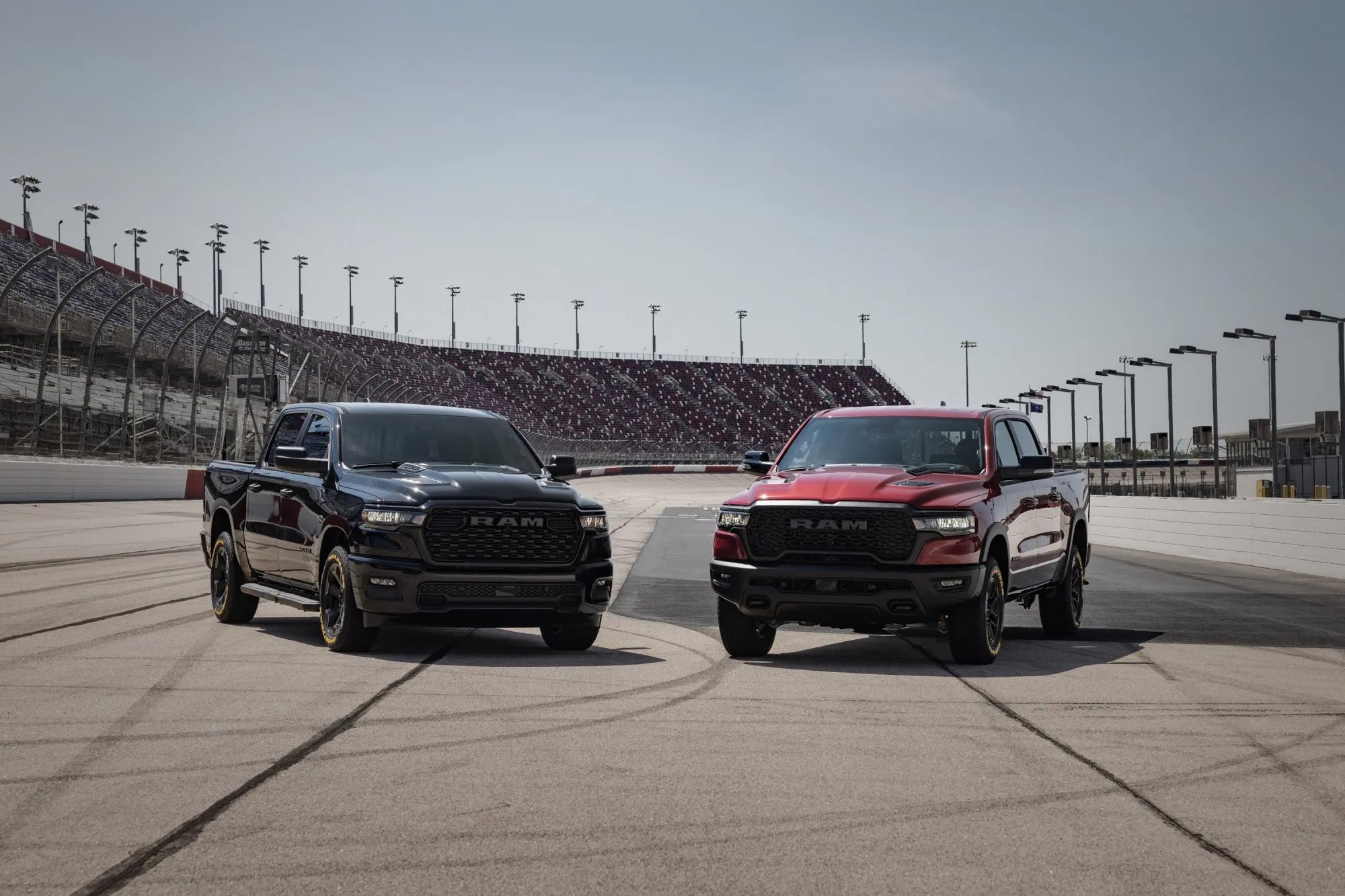 A Ram Rebel and Ram 1500 Black Express.