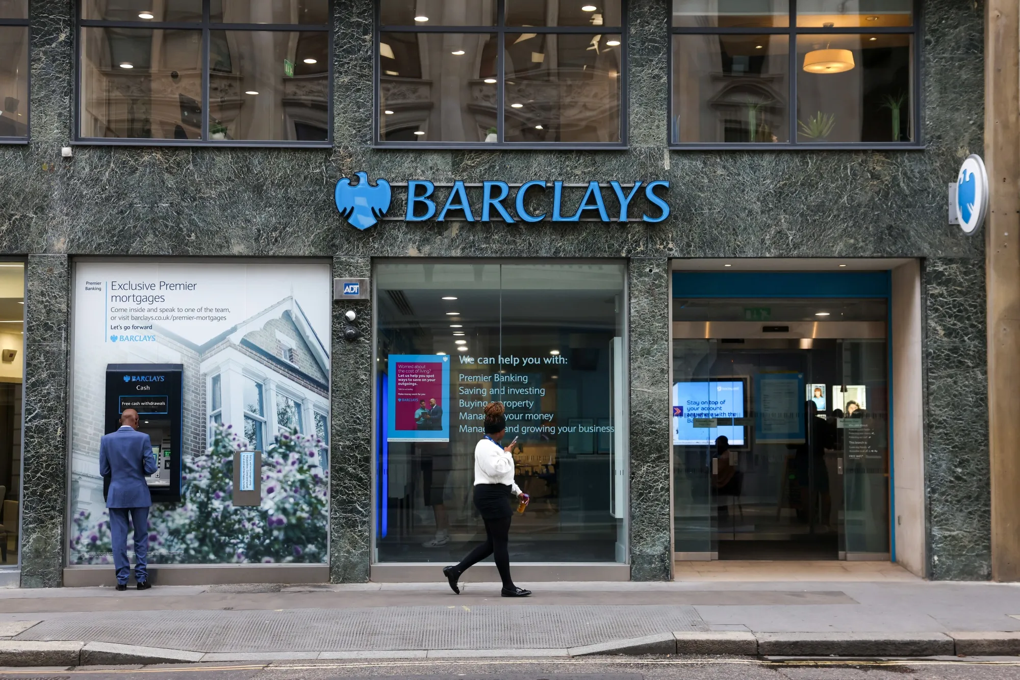 A Barclays bank branch in London.