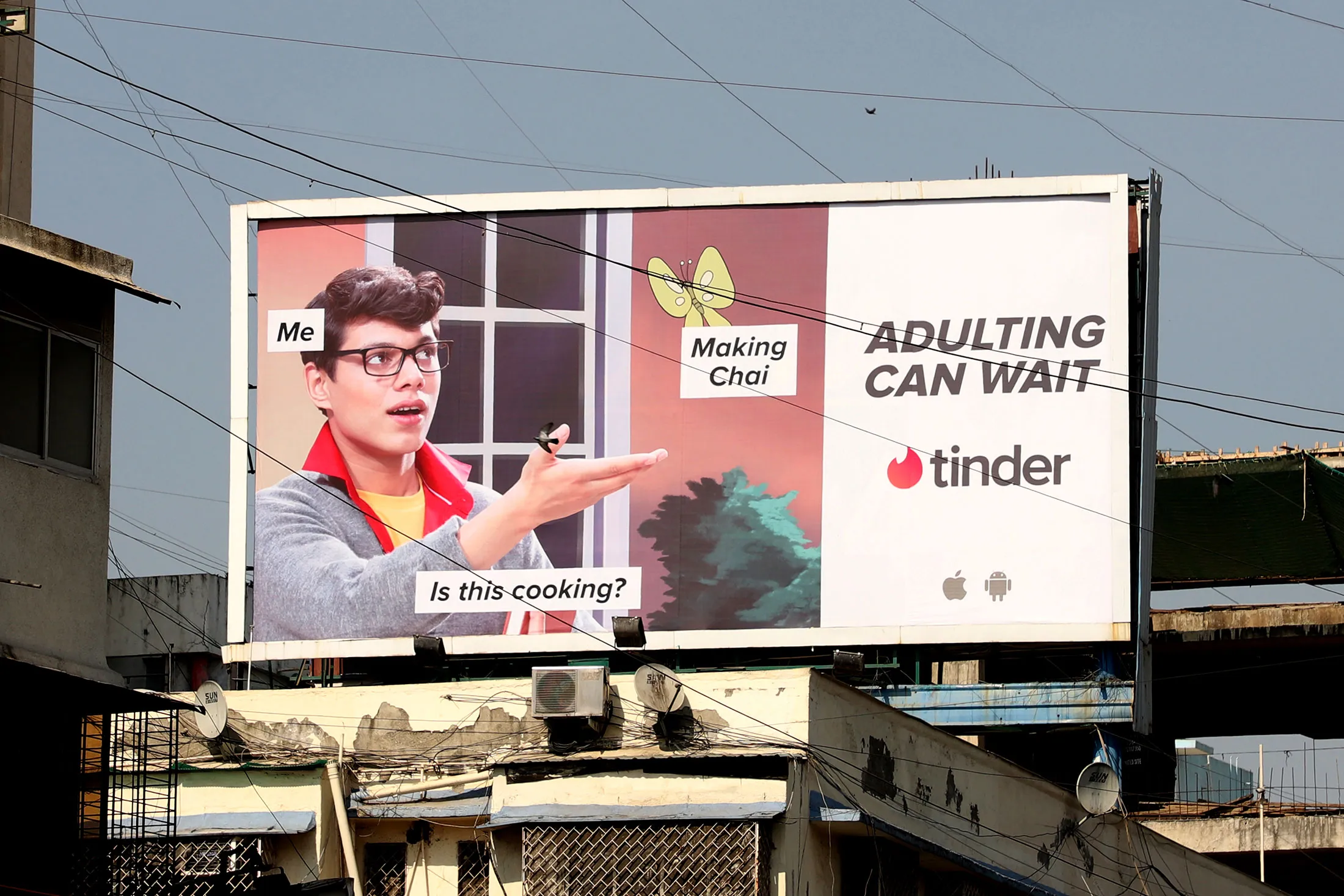 A Tinder billboard in India.