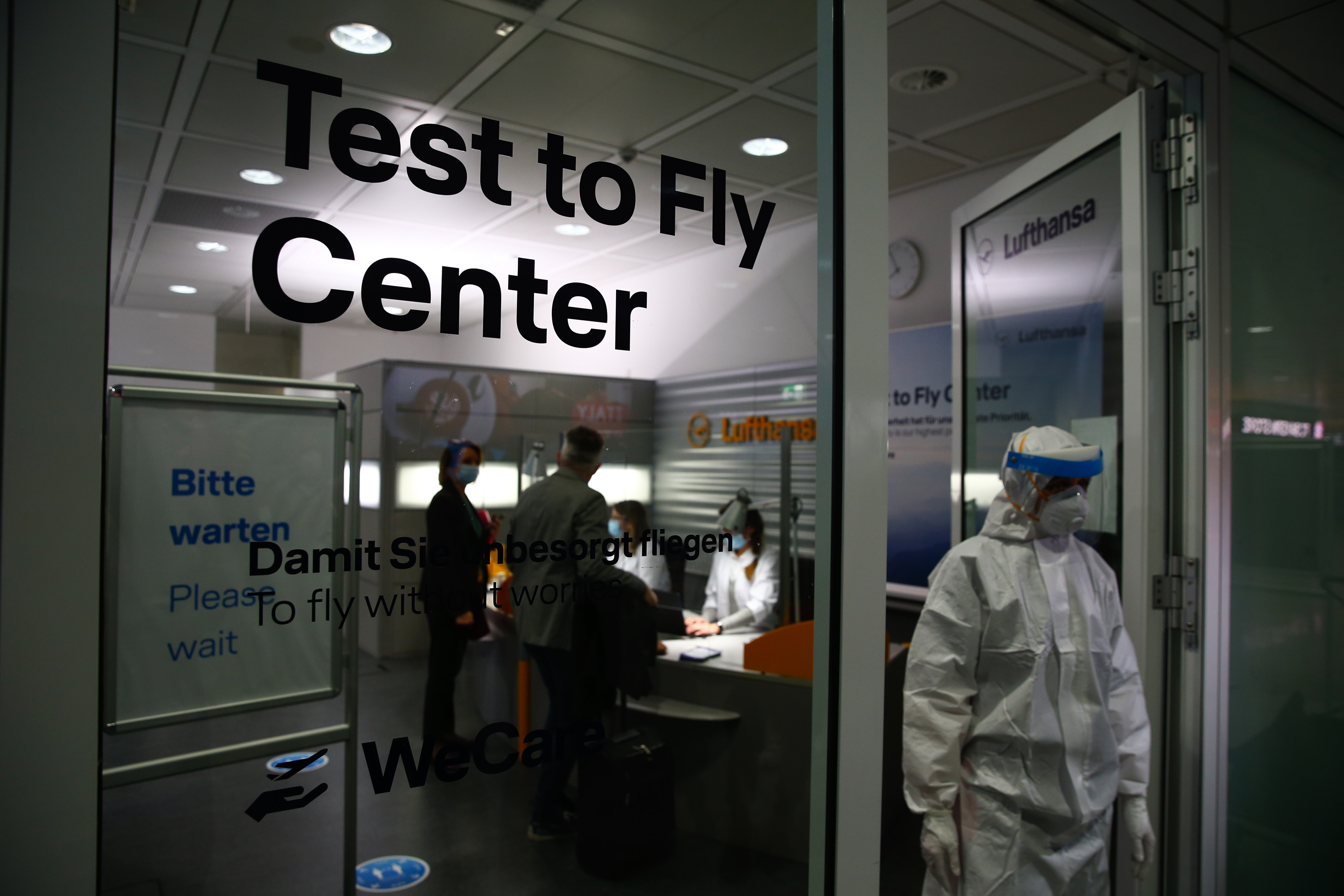 Pre-flight Virus Tests at Deutsche Lufthansa AG as German Deaths Climb