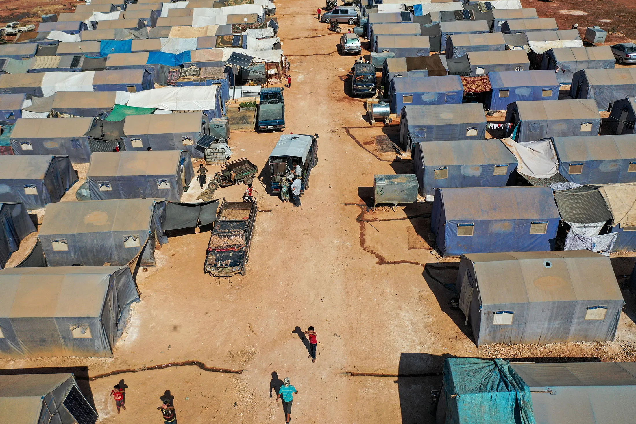 Tents are seen at the Azraq camp for displaced Syrians&nbsp;in Syria's northwestern Idlib province, on July 9.