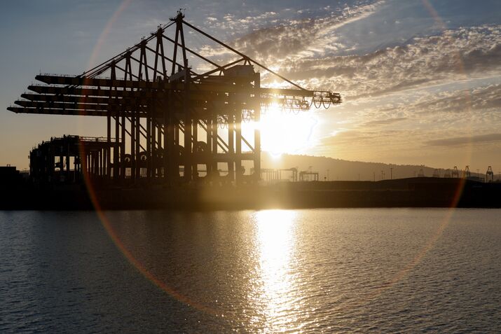 The Port of Los Angeles in Los Angeles. 