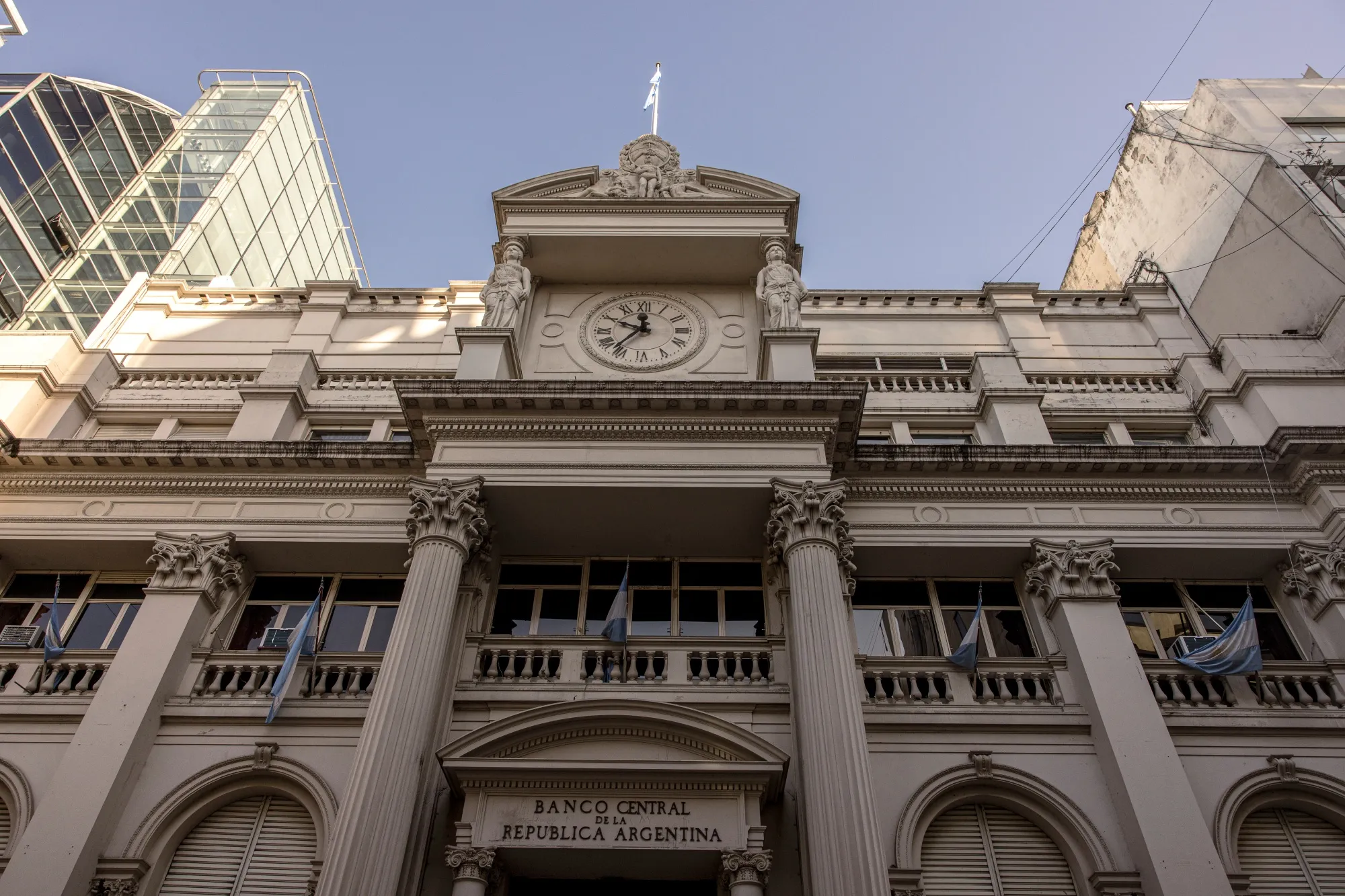 The Central Bank of Argentina in the financial district of Buenos Aires, Argentina.