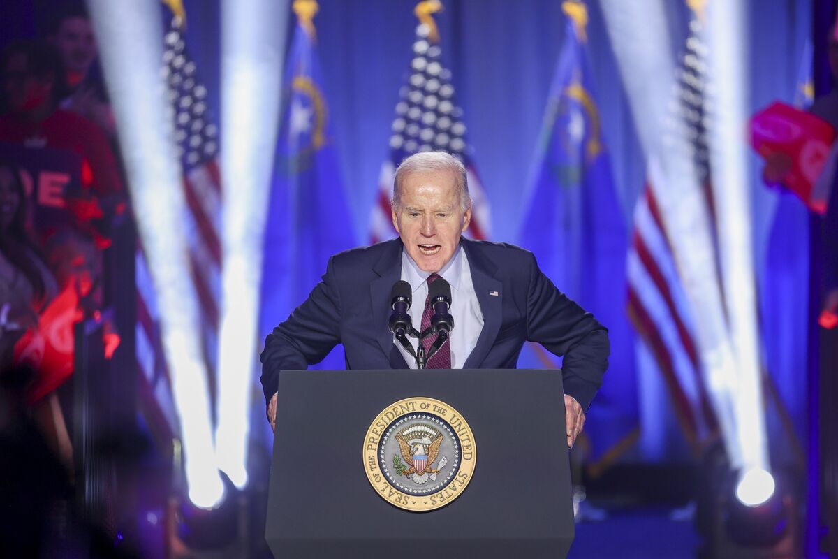 Biden Courts Nevada Black, Latino Voters As Trump Rematch Looms - Bloomberg