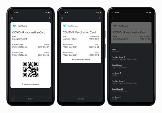 Google Will Bring Digital Vaccine Cards to Android Phones