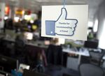 The 'Like' symbol hangs inside Facebook's European headquarters in Dublin.
