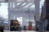 OAKLAND, CALIFORNIA - SEPTEMBER 03: Trucks move containers as they are offloaded from a ship at the Port of Oakland on September 03, 2019 in Oakland, California. The Dow Jones Industrial Average fell nearly 300 points on Tuesday as the United States imposed 15% tariffs on some Chinese goods this past Sunday and China also imposed new charges on products from the United States. (Photo by Justin Sullivan/Getty Images)