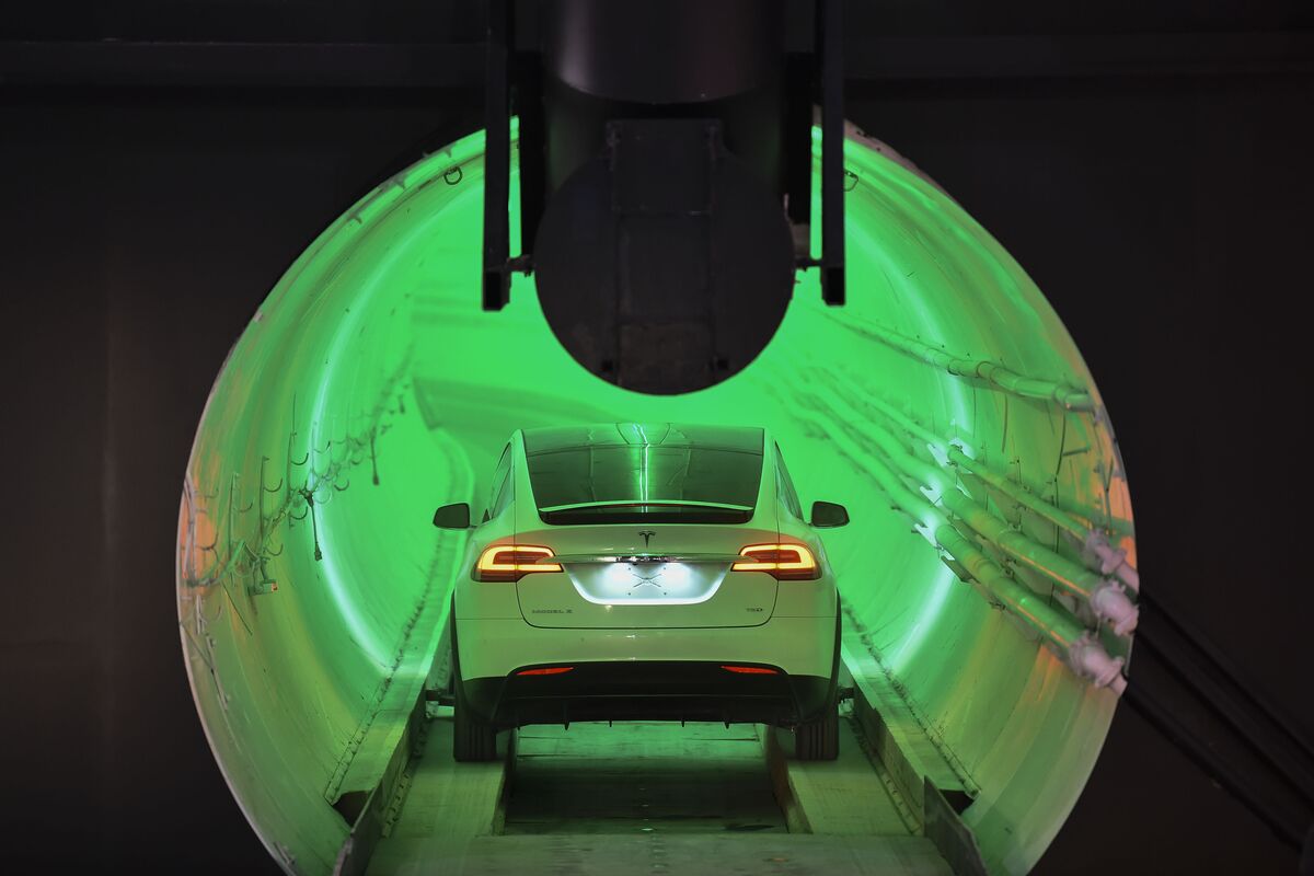 A Boring Co. test tunnel in Hawthorne, California.