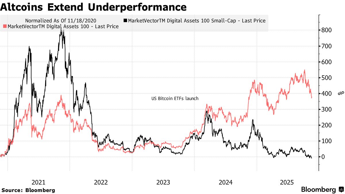 Criptomonedas más riesgosas se desploman a mínimos pandémicos - Bloomberg