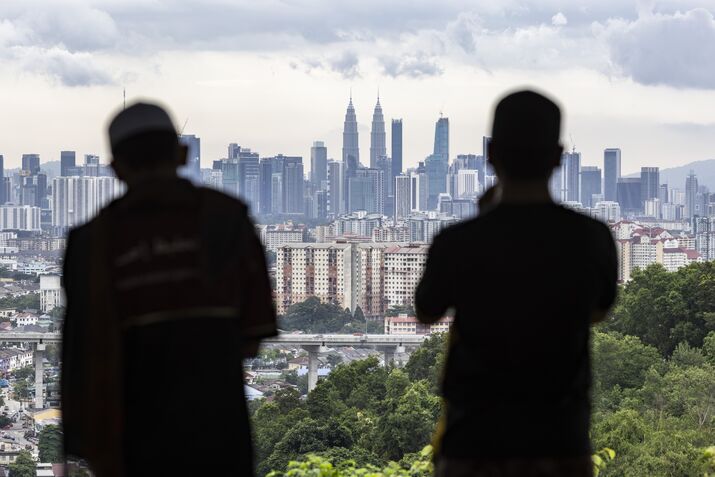 Kuala Lumpur Skyline Ahead of Malaysia's GDP Figures