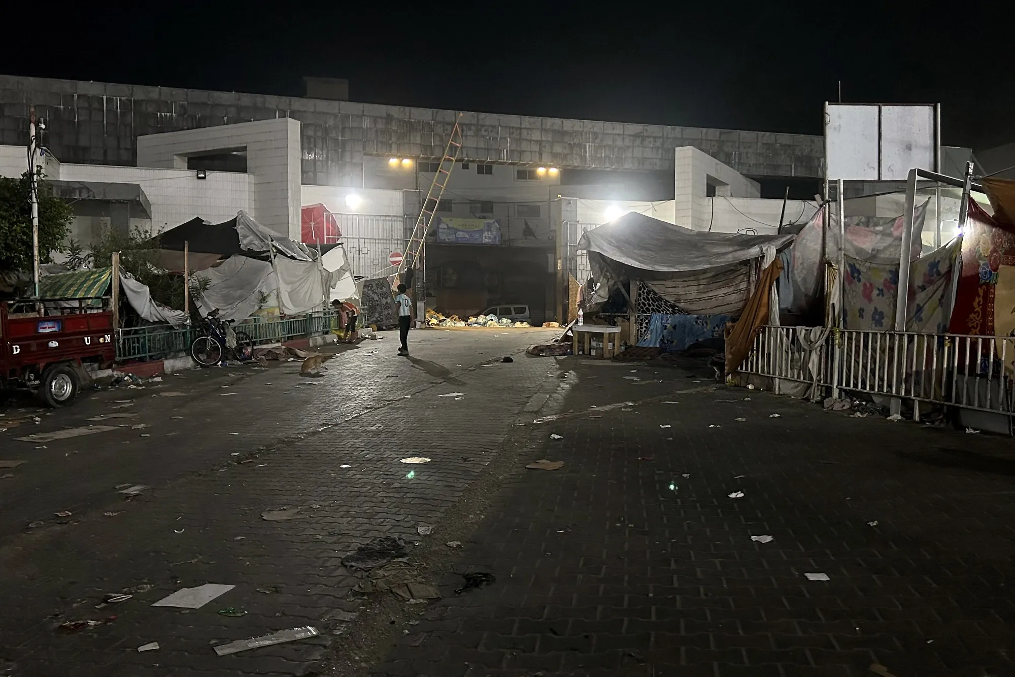 The exterior of Al-Shifa hospital in Gaza City on Nov. 10.