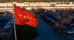 An aerial view of Tesla’s factory in Fremont, California.