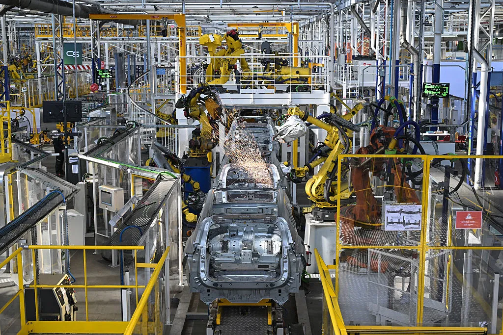 A&nbsp;Citroen C5 Aircross on the production line at the Stellantis&nbsp;plant&nbsp;near Rennes, France.