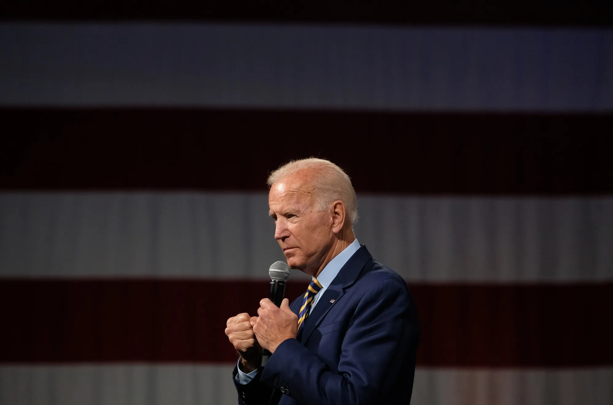 Joe Biden speaks during the Everytown for Gun Safety Presidential Gun Sense Forum, in Des Moines Iowa.