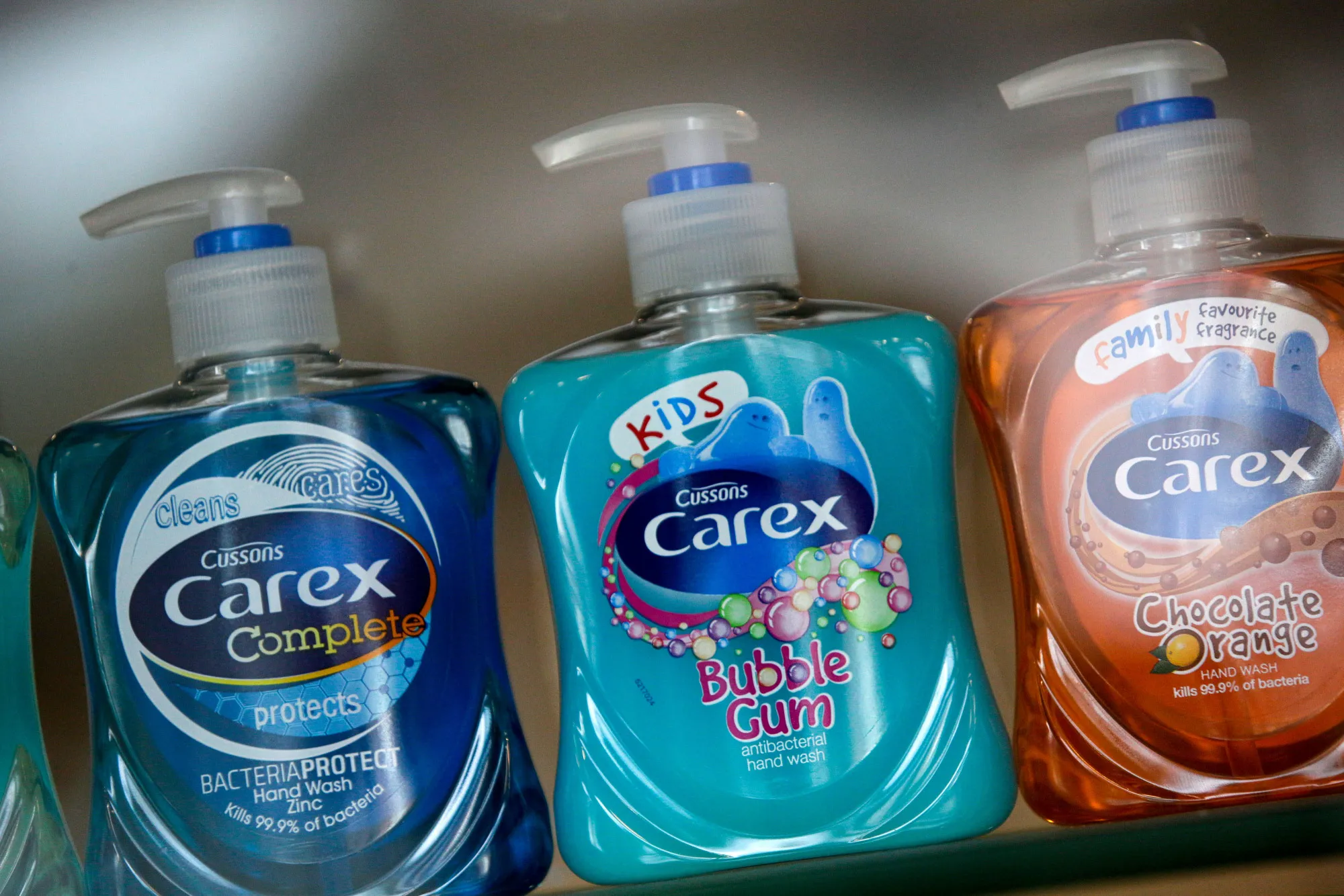 Carex liquid soap produced by PZ Cussons.