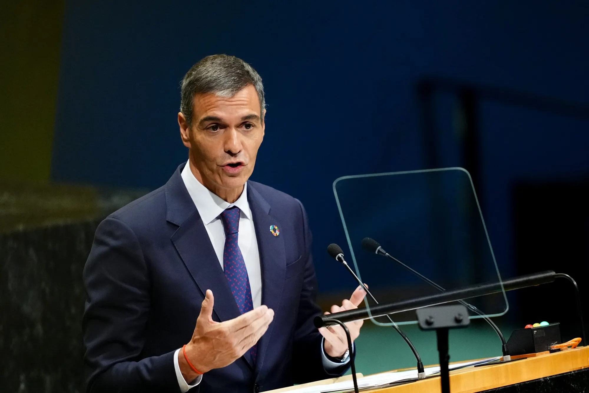 Pedro Sanchez, Spain’s prime minister, during the United Nations General Assembly (UNGA) in New York, US, in September 2026.