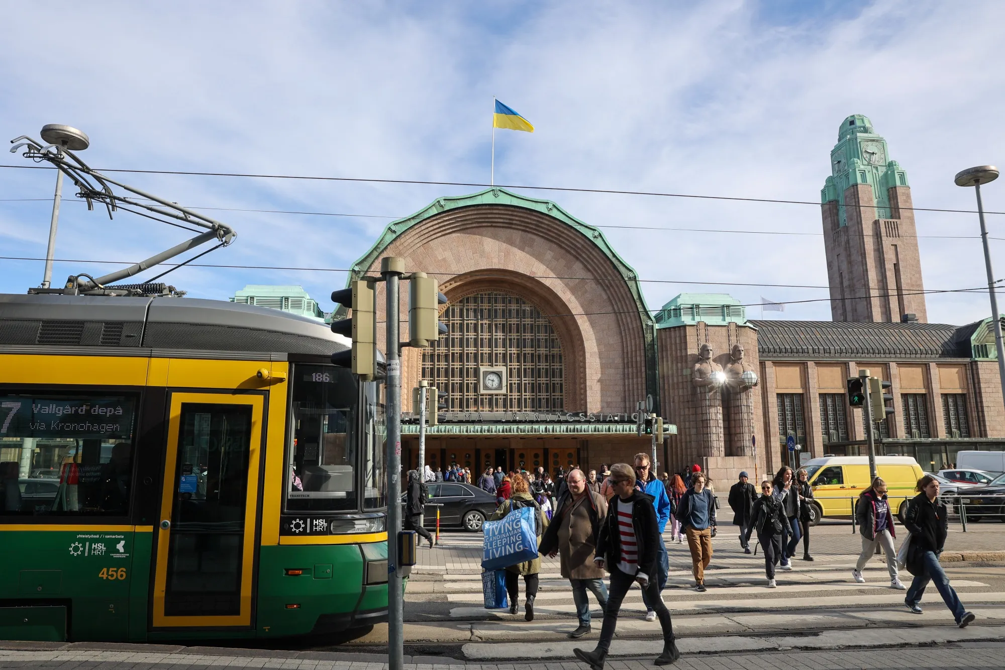 Commuters in Helsinki.