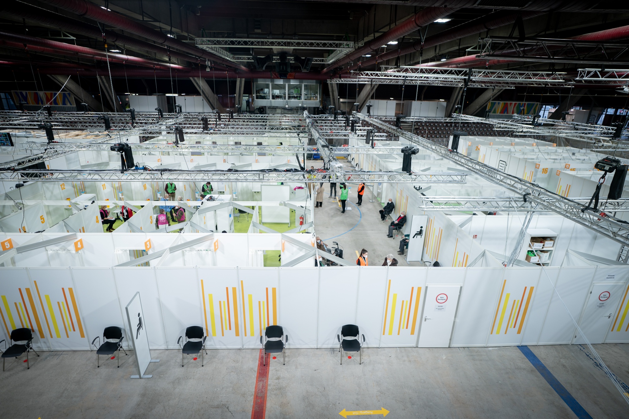Berlin's Erika Hess Ice Stadium was transformed into a mass vaccination center in January.&nbsp;