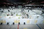 Berlin's Erika Hess Ice Stadium was transformed into a mass vaccination center in January. 