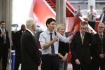 Justin Trudeau&nbsp;speaks during a tour of the Bayview Yards innovation center in Ottawa.