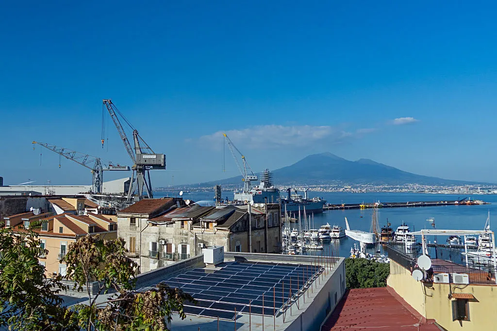 The Fincantieri Shipyard&nbsp;on the Sorrento Peninsula, Italy.