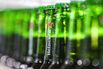 Bottles of Heineken beer.