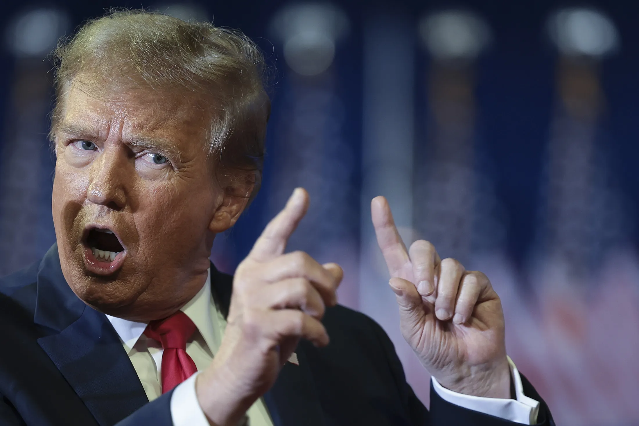 Donald Trump speaks during a&nbsp;rally at Coastal Carolina University in Conway, South Carolina, on Feb. 10.