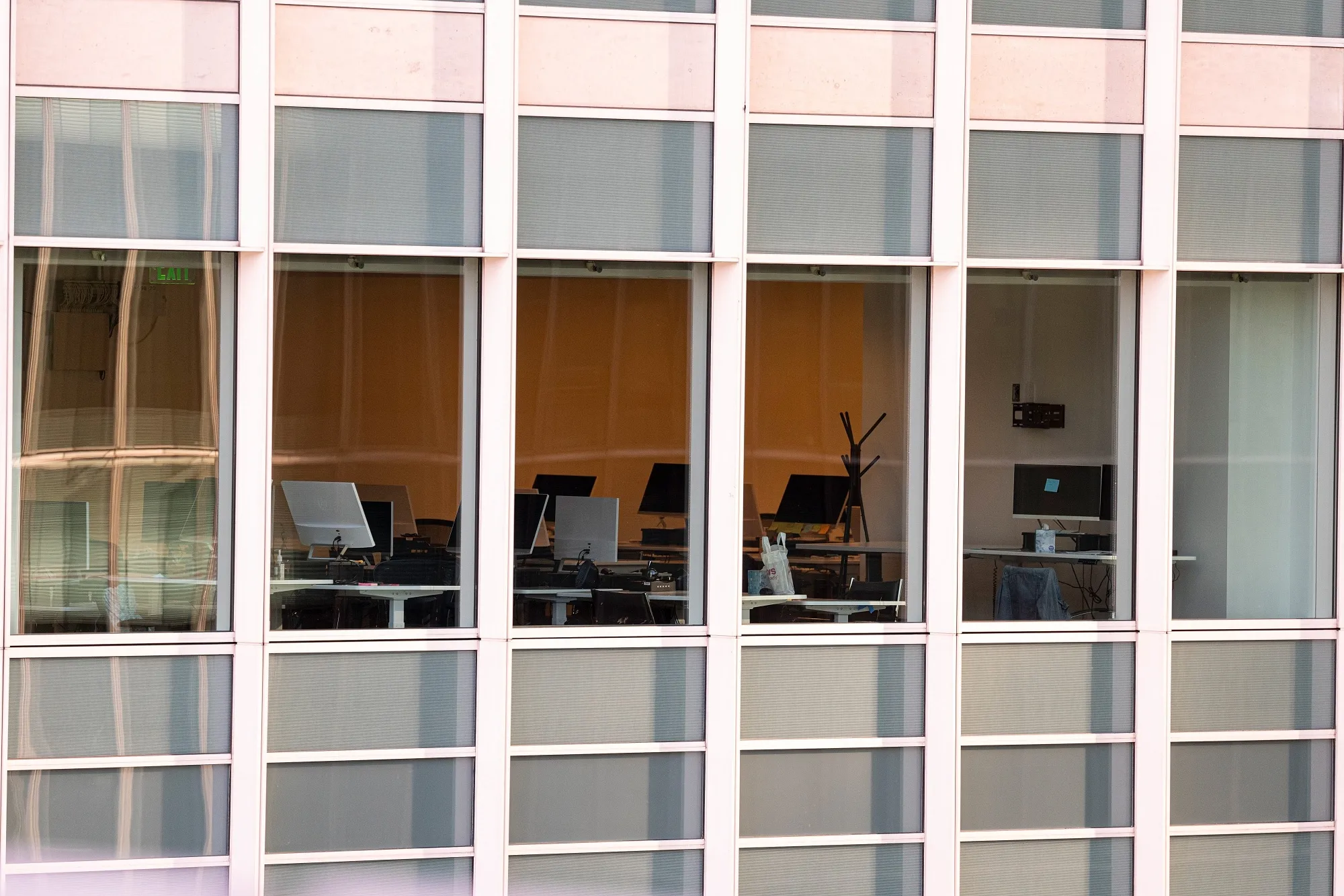 An empty office building in San Francisco.
