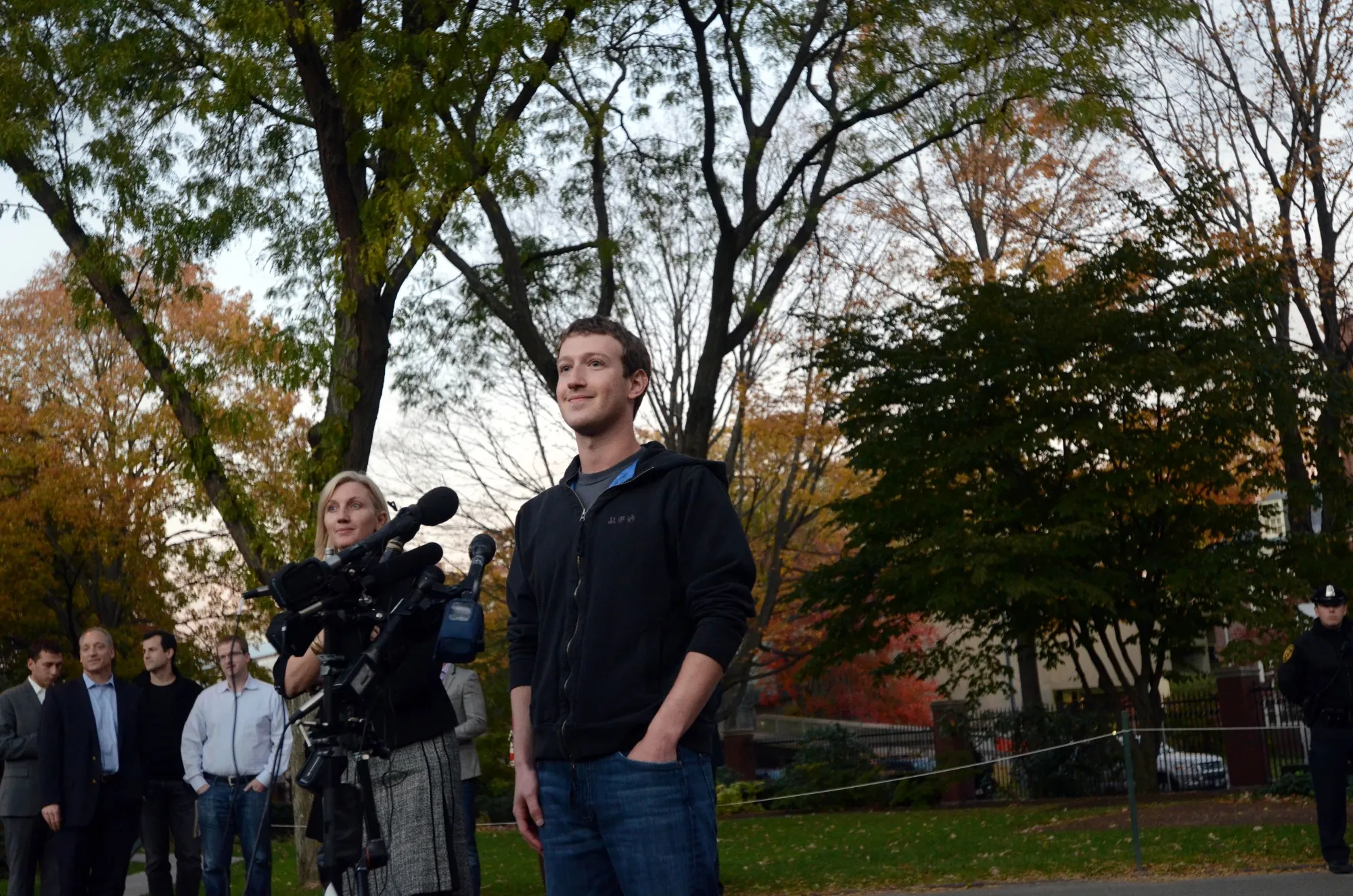 Zuckerberg back on campus in 2011.&nbsp;