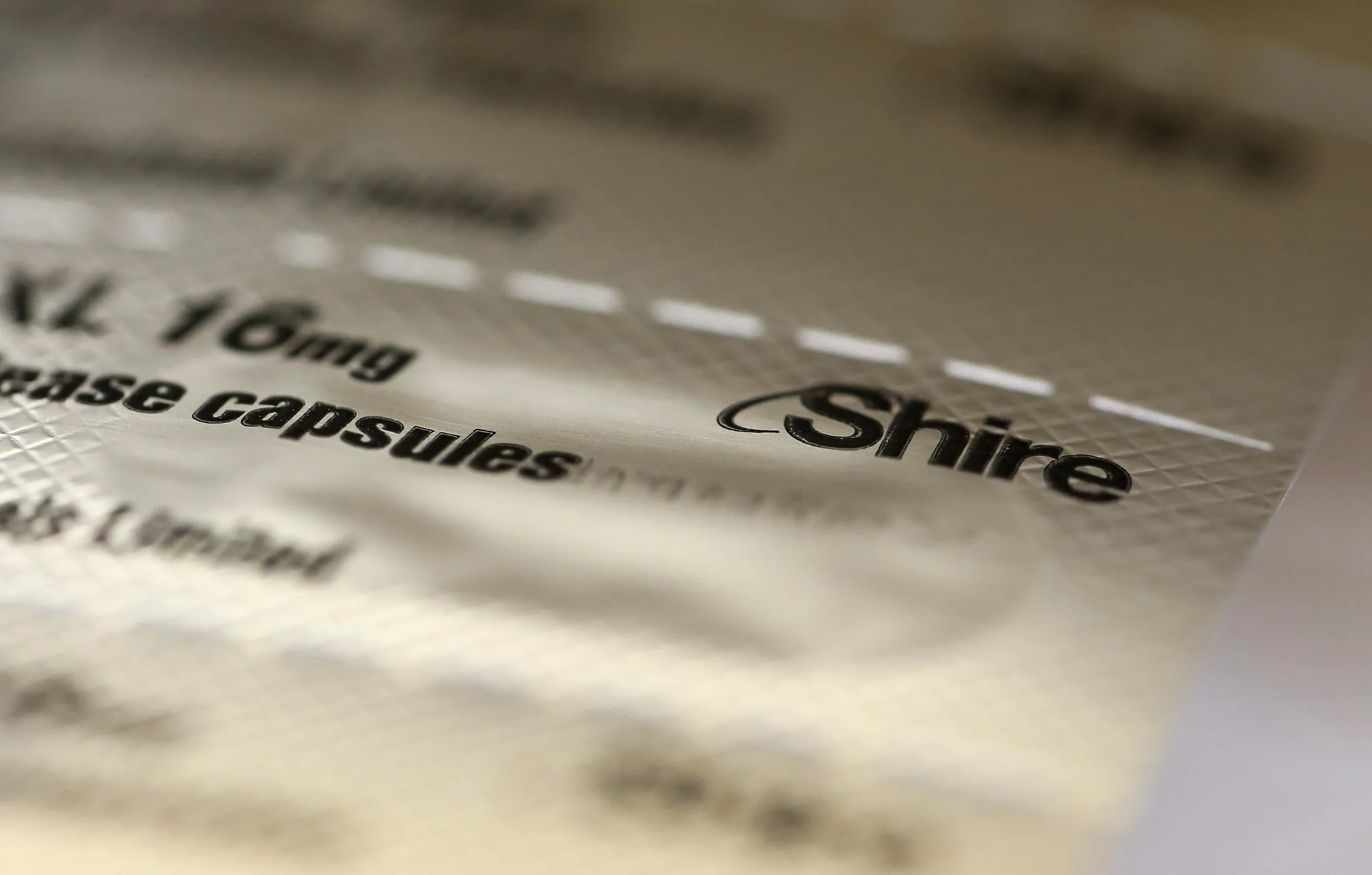 A Shire foil blister pack of Reminyl XL 16mg prolonged release capsules.
