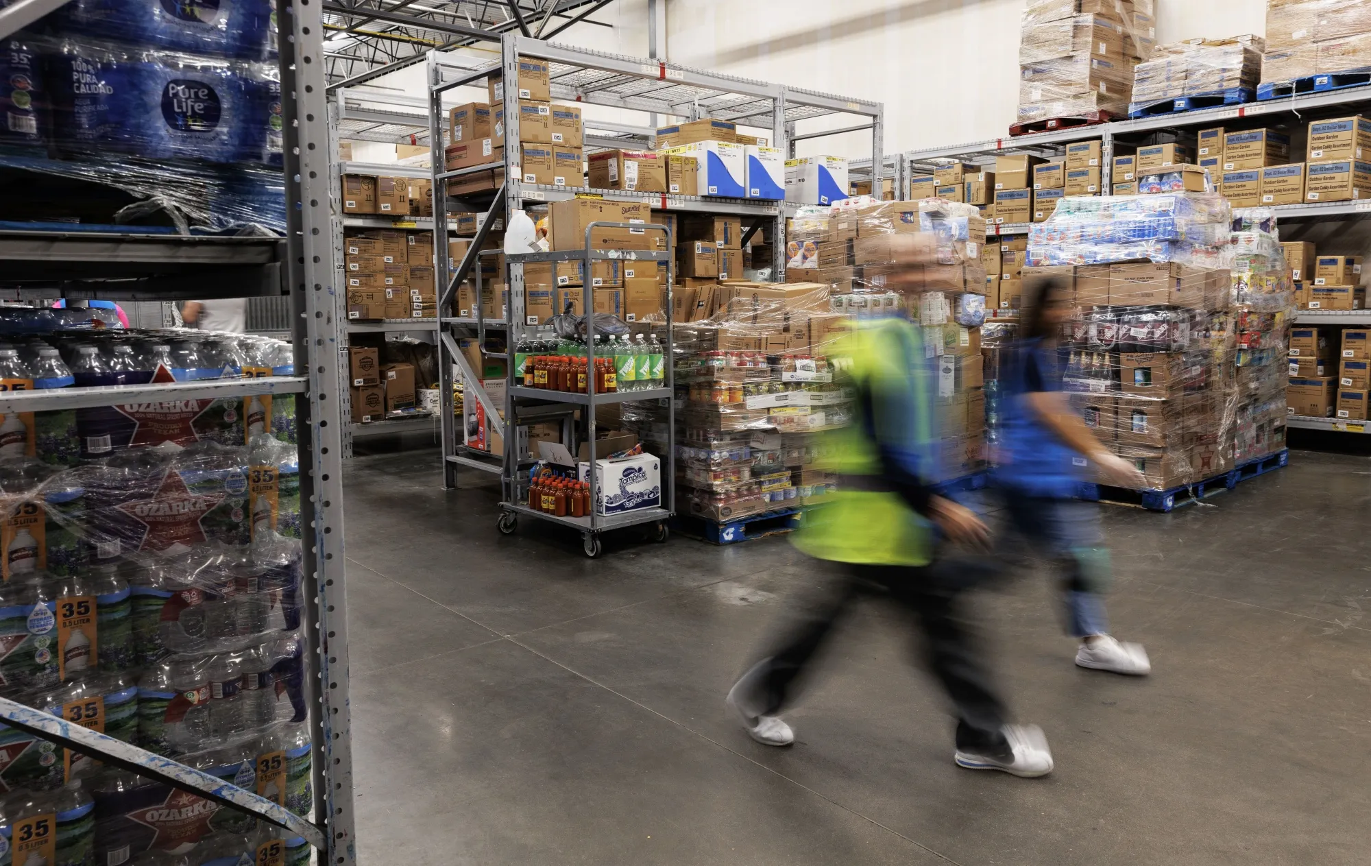 A stockroom at a Walmart store in Grand Prairie, Texas.