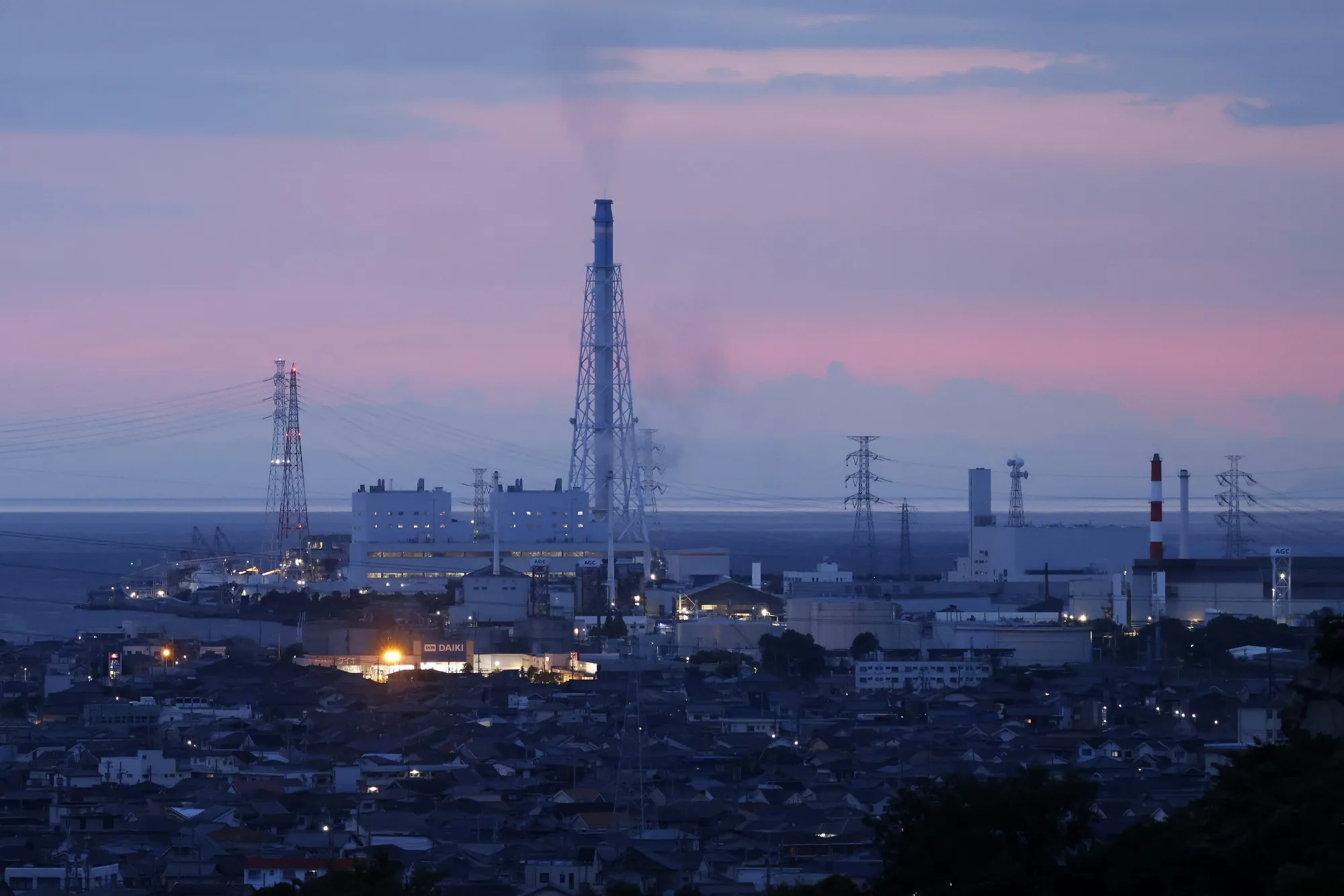 A coal-fired power plant in Takasago, Hyogo Prefecture, Japan.