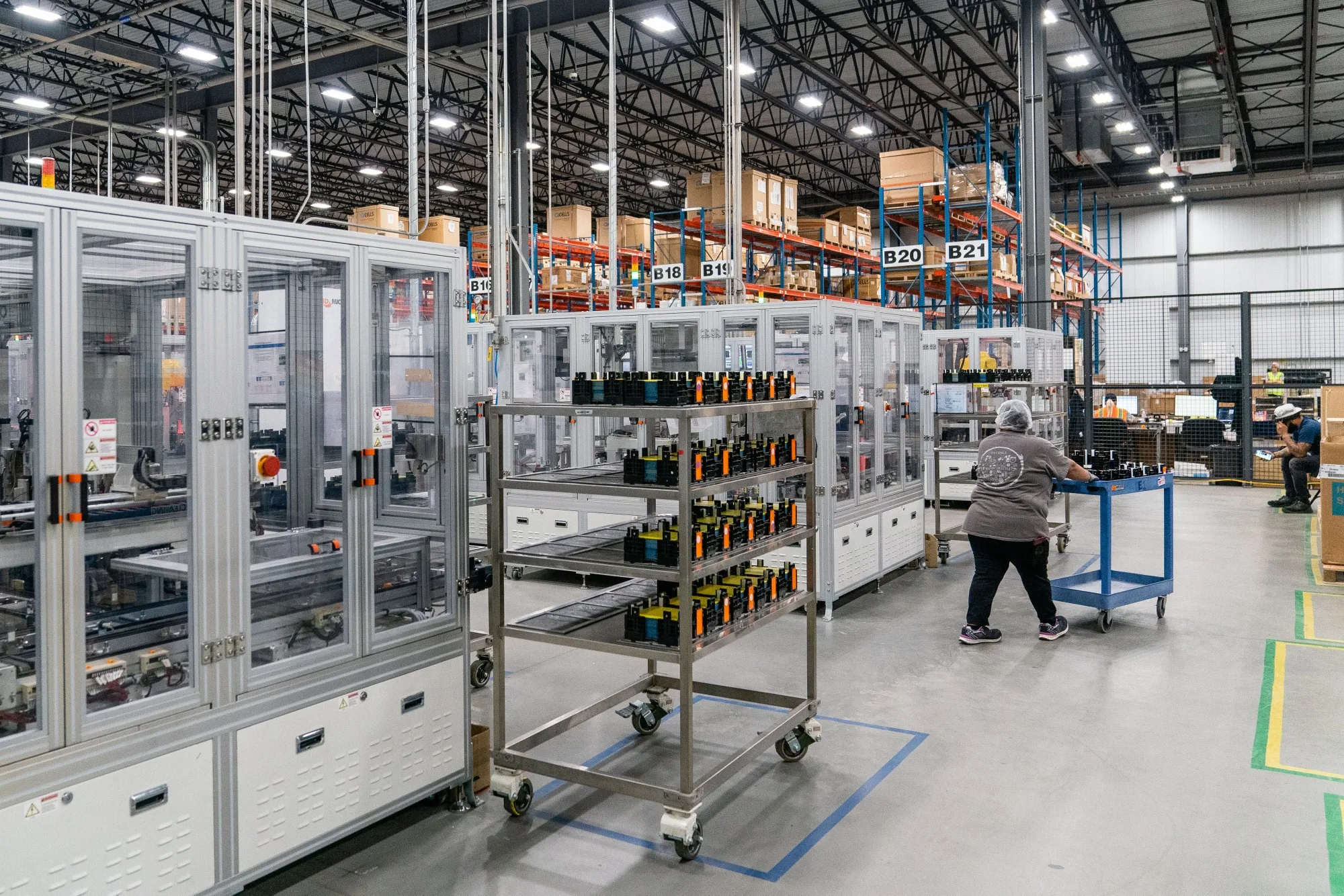 The Hanwha Q Cells solar cell and module manufacturing facility in Dalton, Georgia, on Oct. 6, 2022.&nbsp;