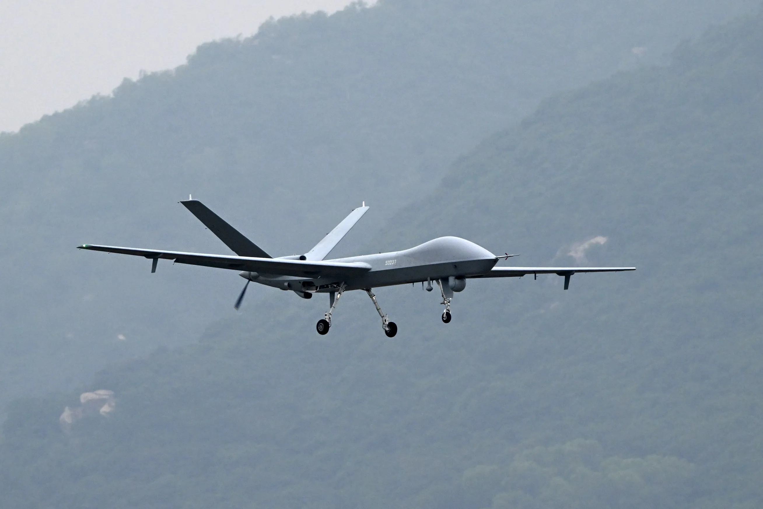 An Attack-2 drone flies in south China’s Guangdong Province.
