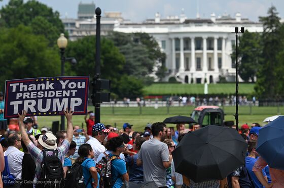 Rain Threatens Trump’s July 4th Celebration as Crowds Trickle In