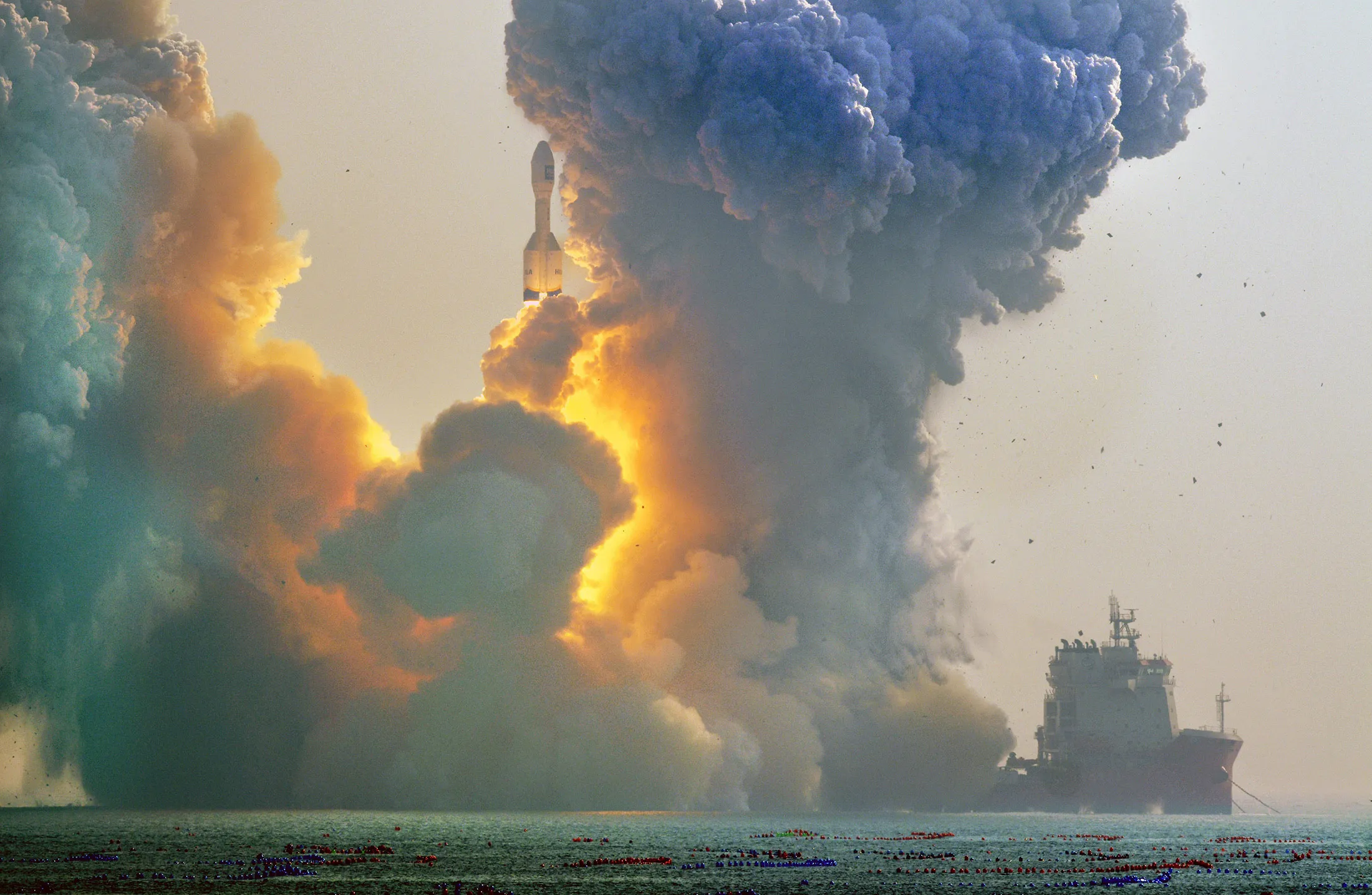 An Orienspace launch off the coast near Haiyang, China, in January.