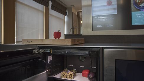 Vegetables are detected by a camera when used with appliances that are optimized with Innit technology.