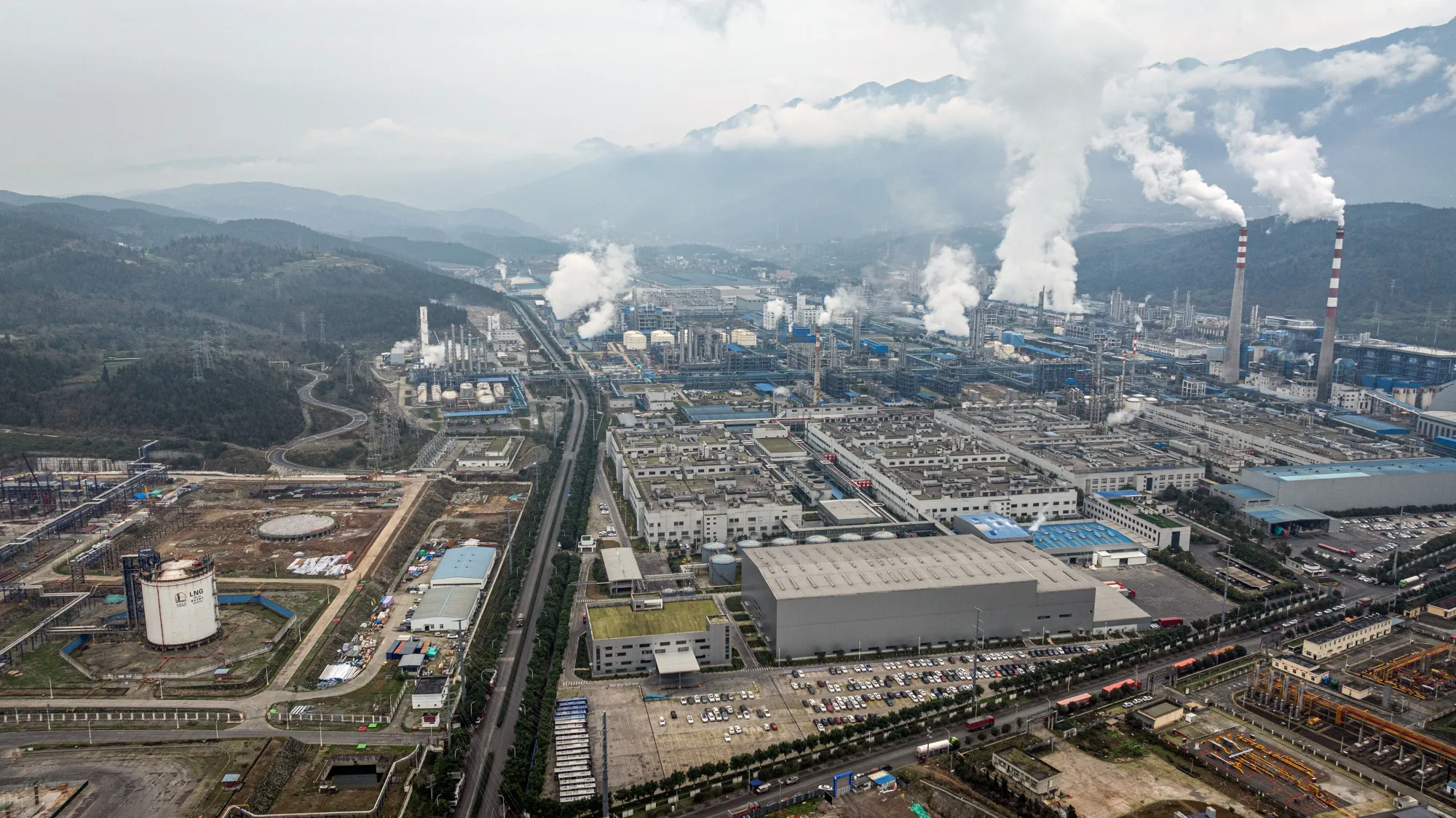 A Sinopec fuling plant in Chongqing, China.
