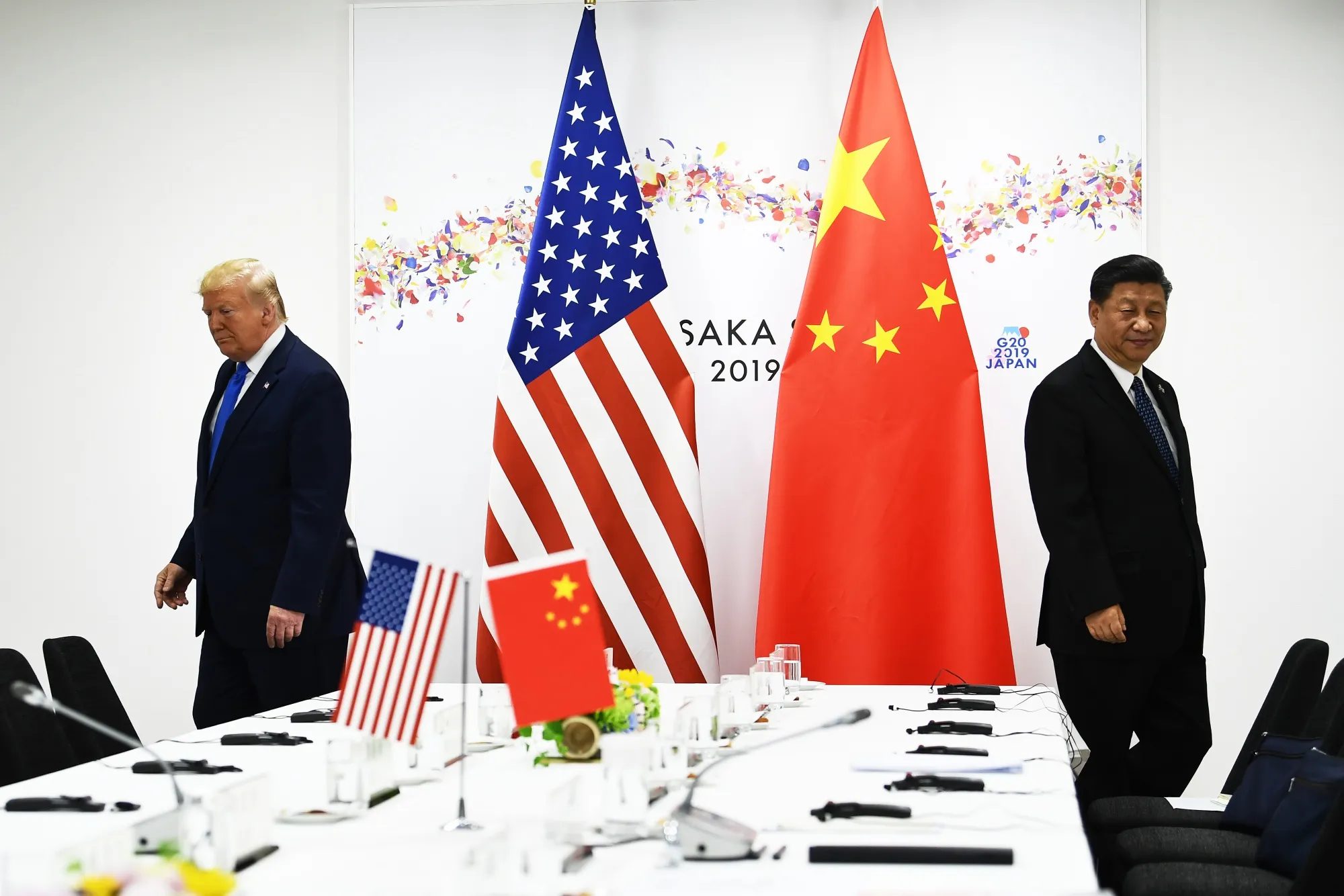 Xi Jinping and&nbsp;Donald Trump attend a bilateral meeting on the sidelines of the G20 Summit in Osaka in&nbsp;2019.