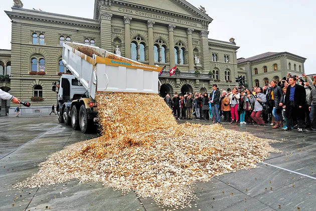 Activists celebrate in Bern