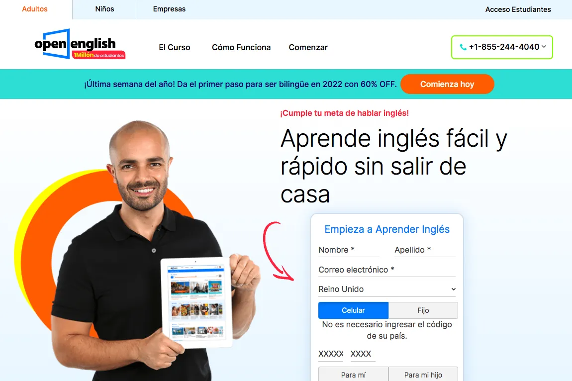 The Open English website.