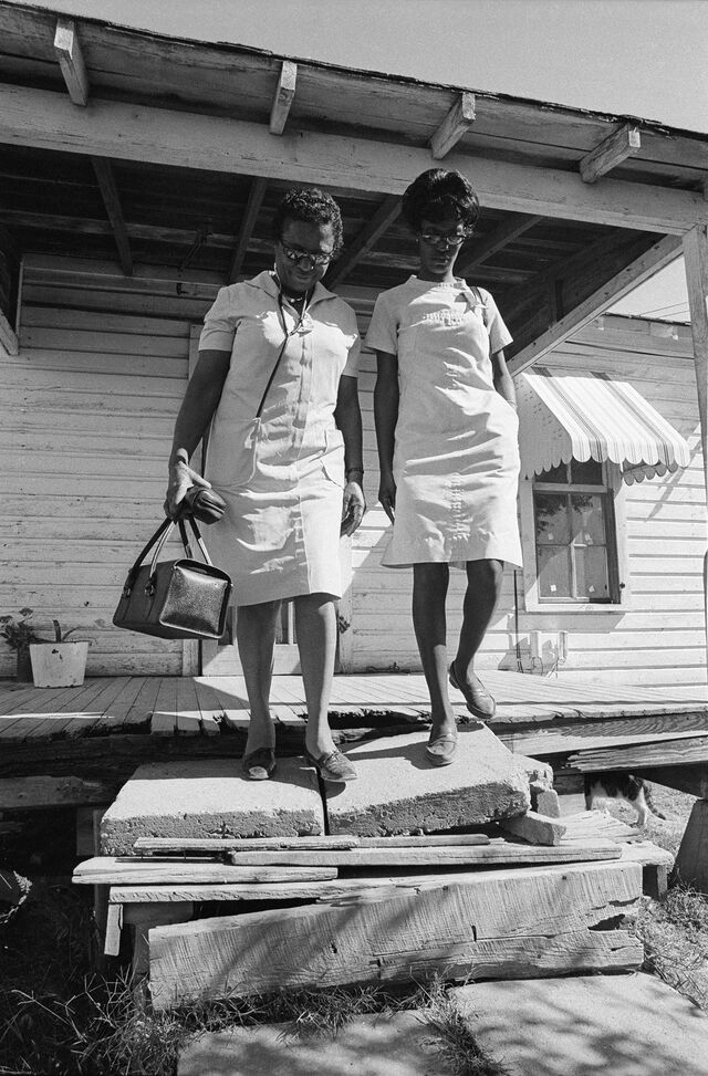 Nurses on a home visit in 1968.