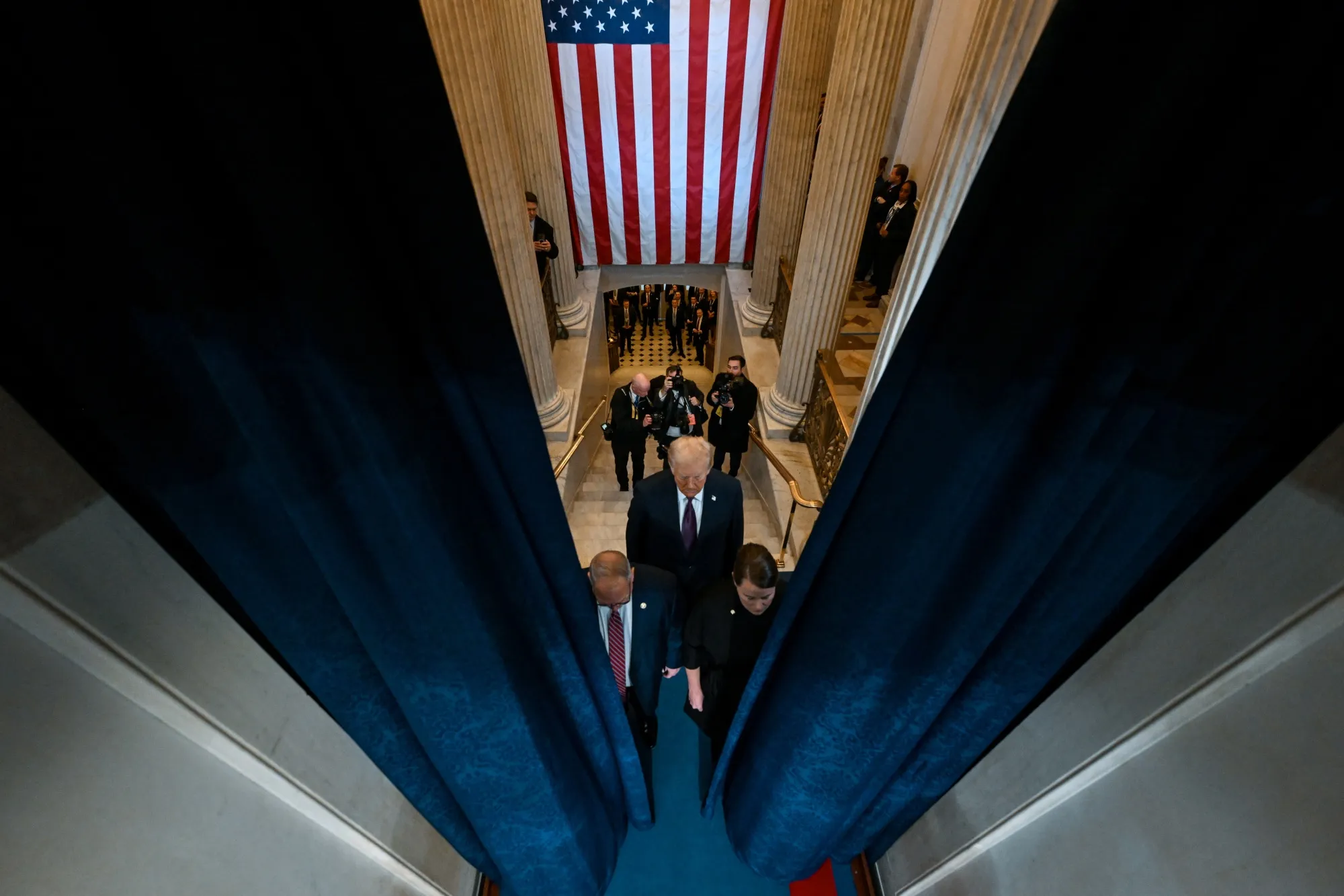 Donald Trump arrives to his presidential inauguration on Jan. 20.