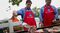 Senator Marco Rubio flips pork burgers at the Iowa Pork Producers booth during the Iowa State Fair in Des Moines on Aug. 18, 2015.