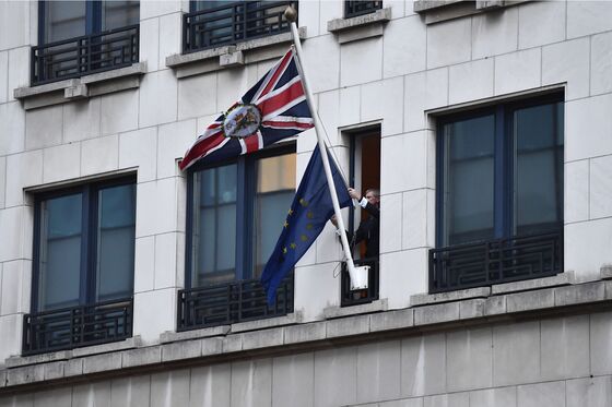 EU Bids Adieu to Britain With Removal of Flags and Brexit Day Stamps