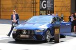 A Mercedes-Benz AG AMG luxury automobile on display at the St. Petersburg International Economic Forum.