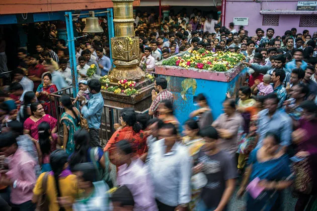 Indians -- including outsourcing workers hoping to go to the U.S. -- petition Lord Vishnu